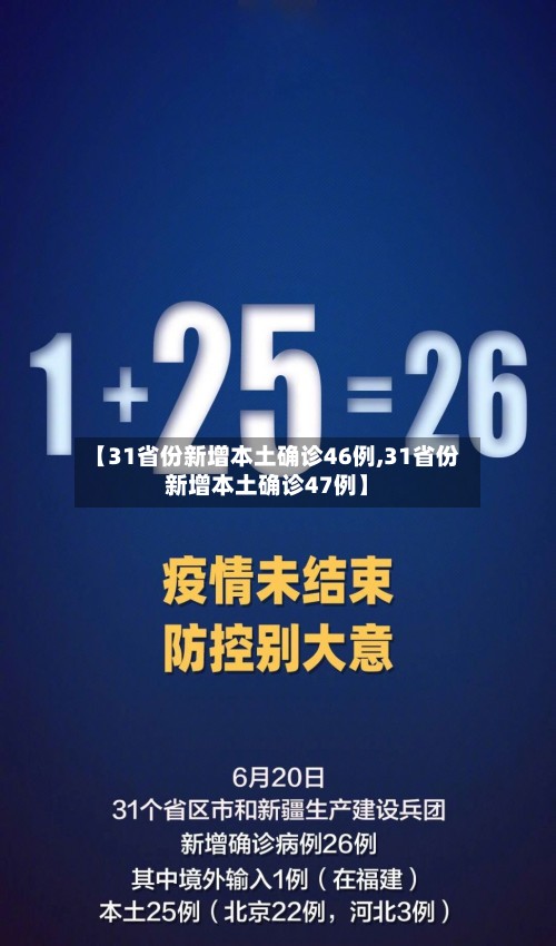 【31省份新增本土确诊46例,31省份新增本土确诊47例】