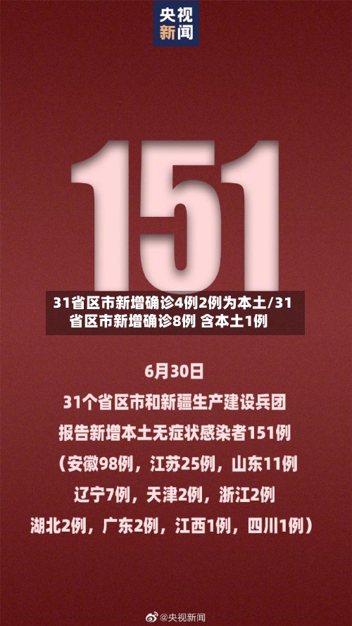31省区市新增确诊4例2例为本土/31省区市新增确诊8例 含本土1例