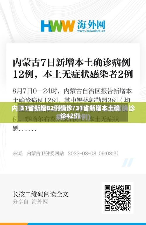 31省新增82例确诊/31省新增本土确诊42例