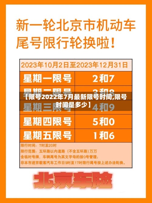 【限号2022年7月最新限号时间,限号时间是多少】-第2张图片