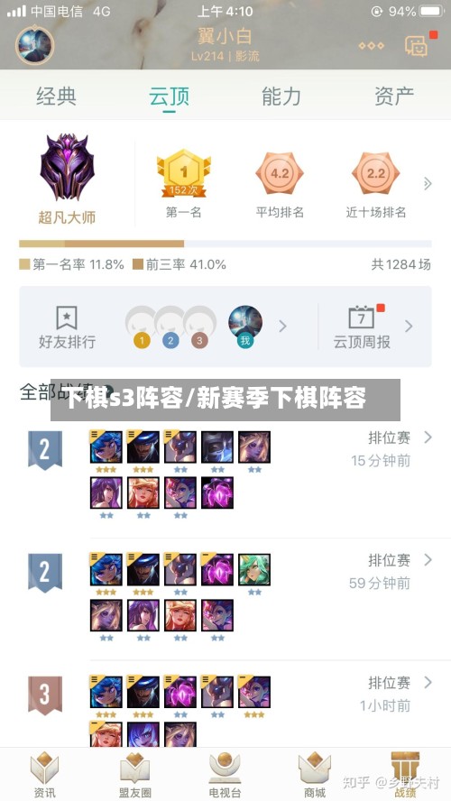 下棋s3阵容/新赛季下棋阵容
