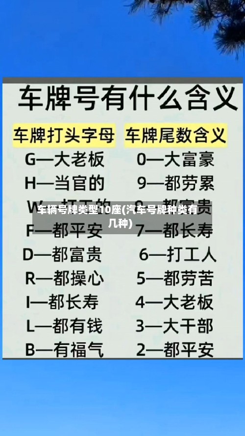 车辆号牌类型10座(汽车号牌种类有几种)-第2张图片