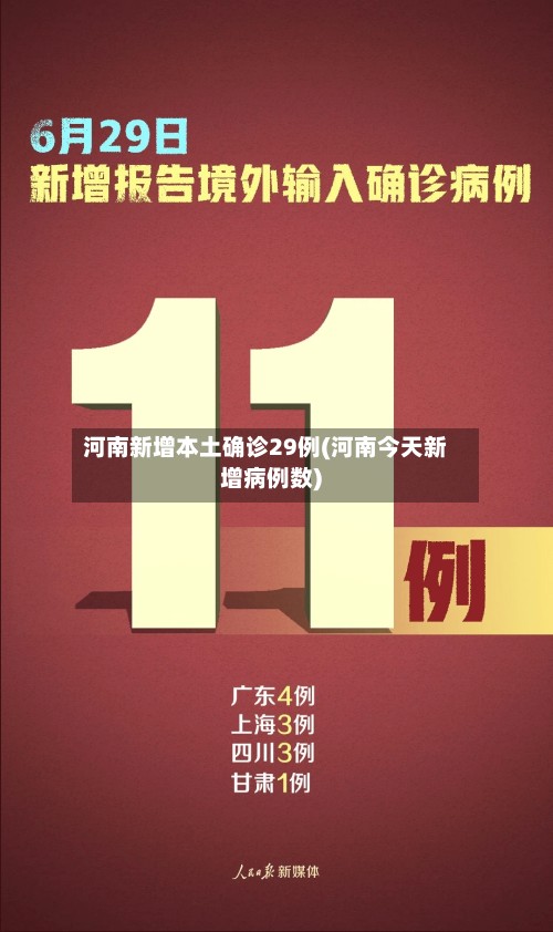 河南新增本土确诊29例(河南今天新增病例数)