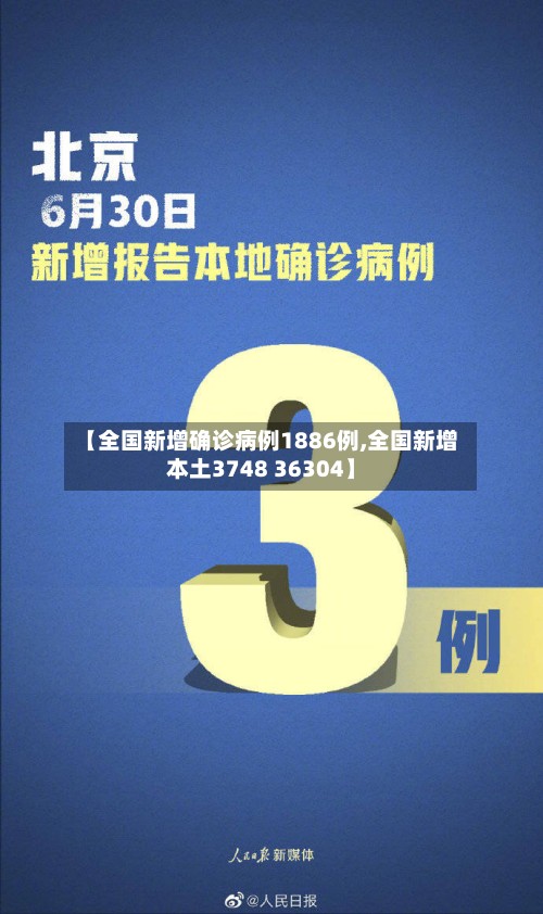 【全国新增确诊病例1886例,全国新增本土3748 36304】