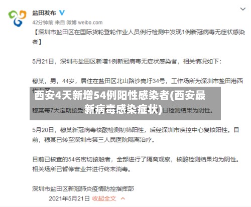 西安4天新增54例阳性感染者(西安最新病毒感染症状)