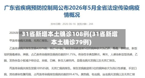 31省新增本土确诊108例(31省新增本土确诊79例)