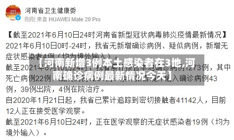 【河南新增3例本土感染者在3地,河南确诊病例最新情况今天】